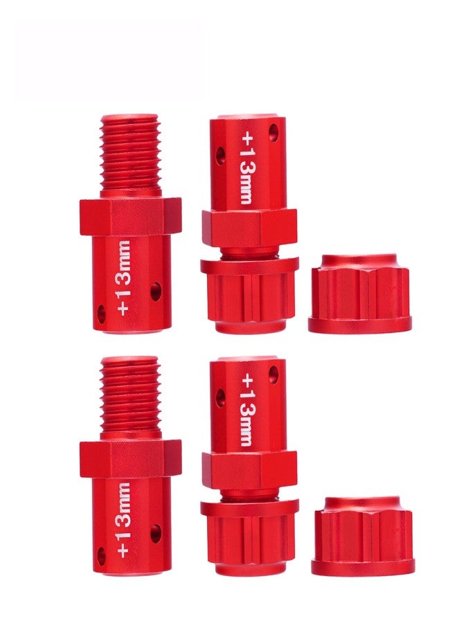 Mesimsple Alum +13mm Wide Wheel Hex Hub for Arrma 1/7 Mojave Infraction Felony Limitless Fireteam 1/8 Kraton Outcast 6S BLX & EXB Series Upgrade Parts Red - Image 1